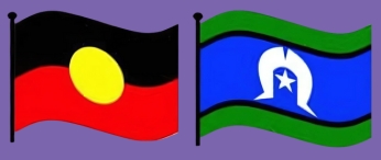 The white Dhari (headdress) is a symbol of Torres Strait Islanders flag